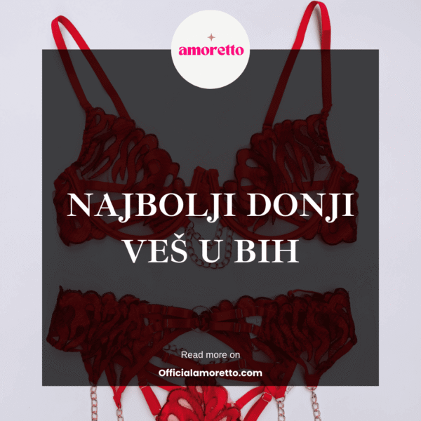 crveni čipkasti lingerie set